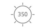 Icon for Brightness 350 nits